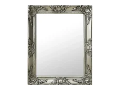 Clearance Espejo de pared estilo barroco 50x60 cm ES398493 Plateado