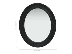 Best Espejo de pared estilo barroco 50x60 cm Negro