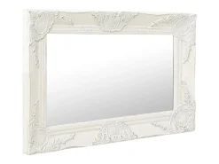 Best Espejo de pared estilo barroco 60x40 cm Blanco