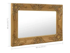 Clearance Espejo de pared estilo barroco 60x40 cm Dorado