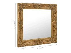Sale Espejo de pared estilo barroco 50x50 cm Dorado