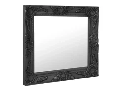 Best Espejo de pared estilo barroco 60x60 cm Negro
