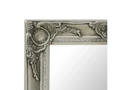 Clearance Espejo de pared estilo barroco 50x50 cm Plata Plateado