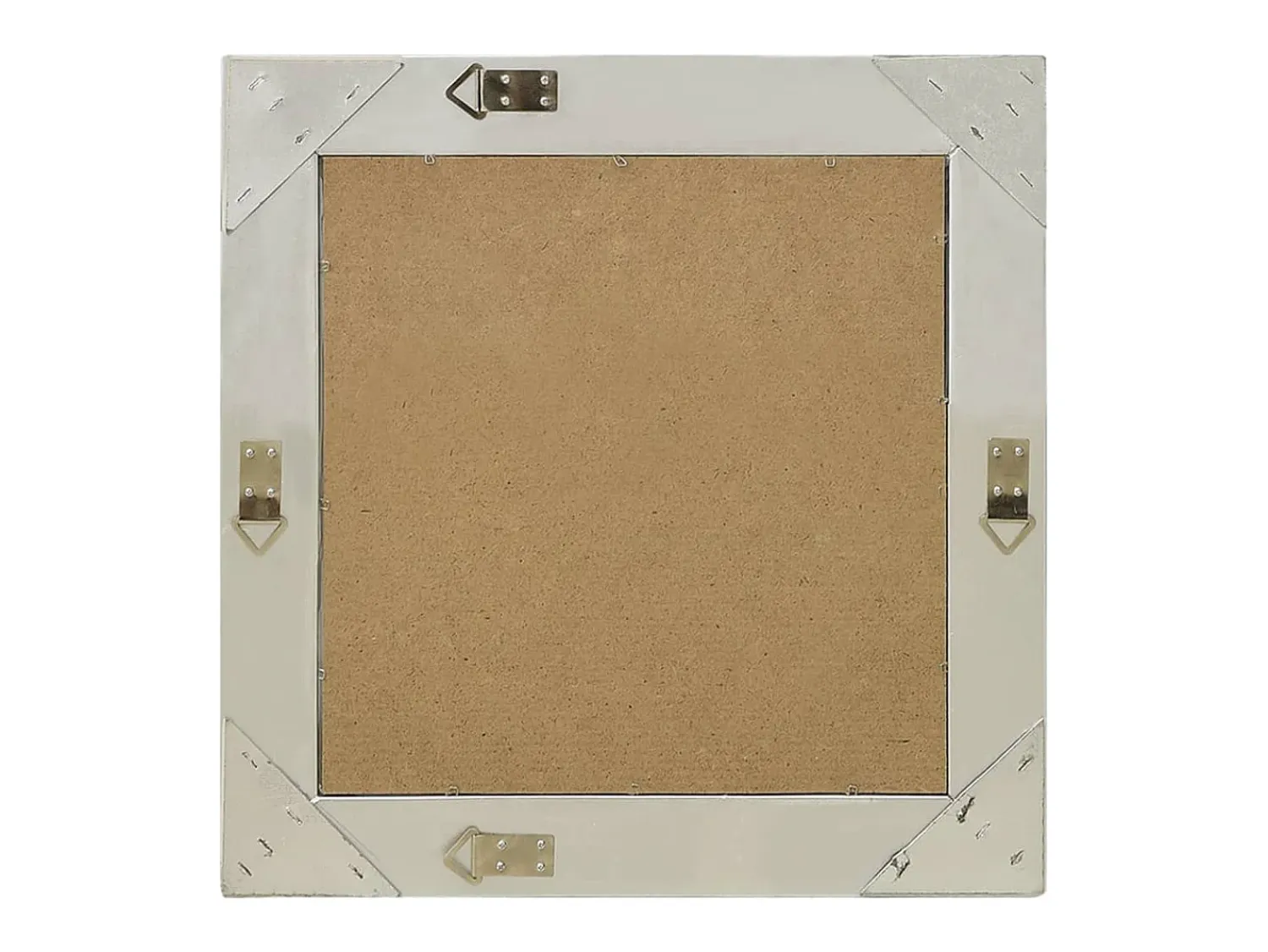 Clearance Espejo de pared estilo barroco 50x50 cm Plata Plateado