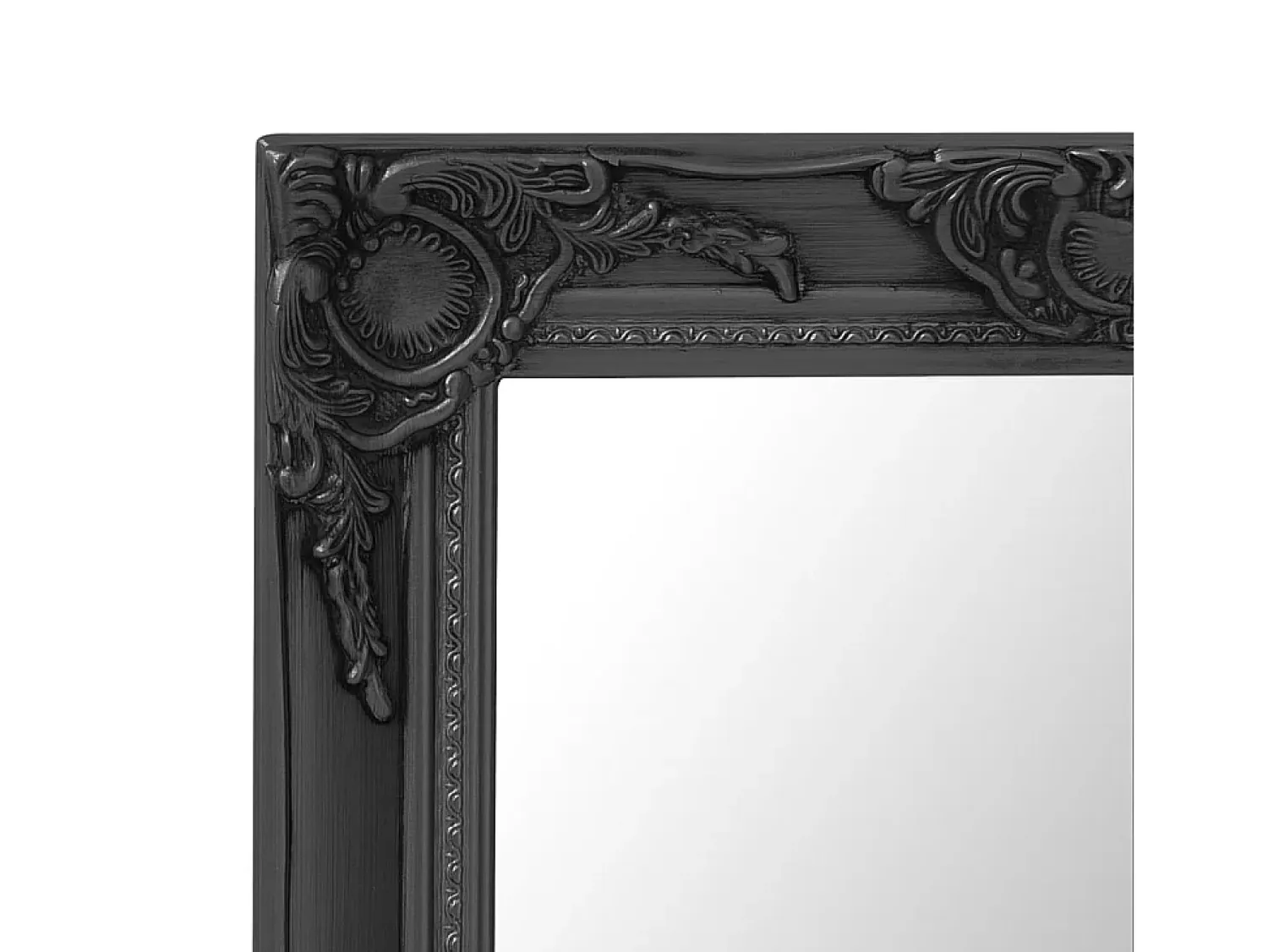 New Espejo de pared estilo barroco 60x60 cm ES965158 Negro