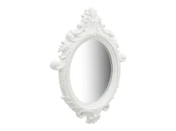 Outlet Espejo de pared estilo castillo 56x76 cm Blanco