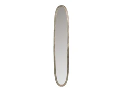 Les Tendances Espejo De Pared|Espejo^Espejo de pared Liath ovalado de cristal y metal antiguo Gris