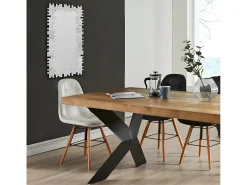 OZAIA Espejo De Pared|Espejo^Espejo de pared LOLA 120 x 2 x 57 cm - Acero inoxidable y MDF - Plateado