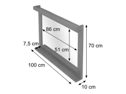 MCW Espejo De Pared|Espejo^Espejo de pared -M87 Marru00f3n