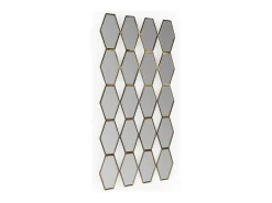 Online Les Tendances Espejo de pared moderno ZIMMO de metal - L 72 x H 133 cm Dorado