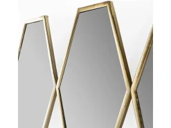 Online Les Tendances Espejo de pared moderno ZIMMO de metal - L 72 x H 133 cm Dorado