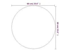 Clearance Espejo de pared Ø 60 cm Redondo Negro