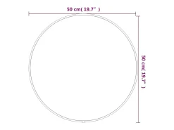 Best Espejo de pared Ø 50 cm Redondo Negro