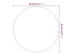 Online Espejo de pared Ø 40 cm Redondo Negro