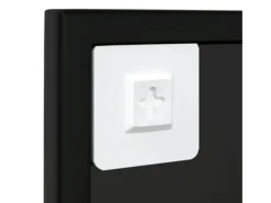 Outlet Espejo de pared de metal 80x60 cm Negro