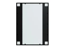 Outlet Espejo de pared de metal 80x60 cm Negro