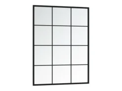 Outlet Espejo de pared de metal 80x60 cm Negro