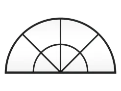 Best Espejo de pared 60x30 cm arco de hierro Negro