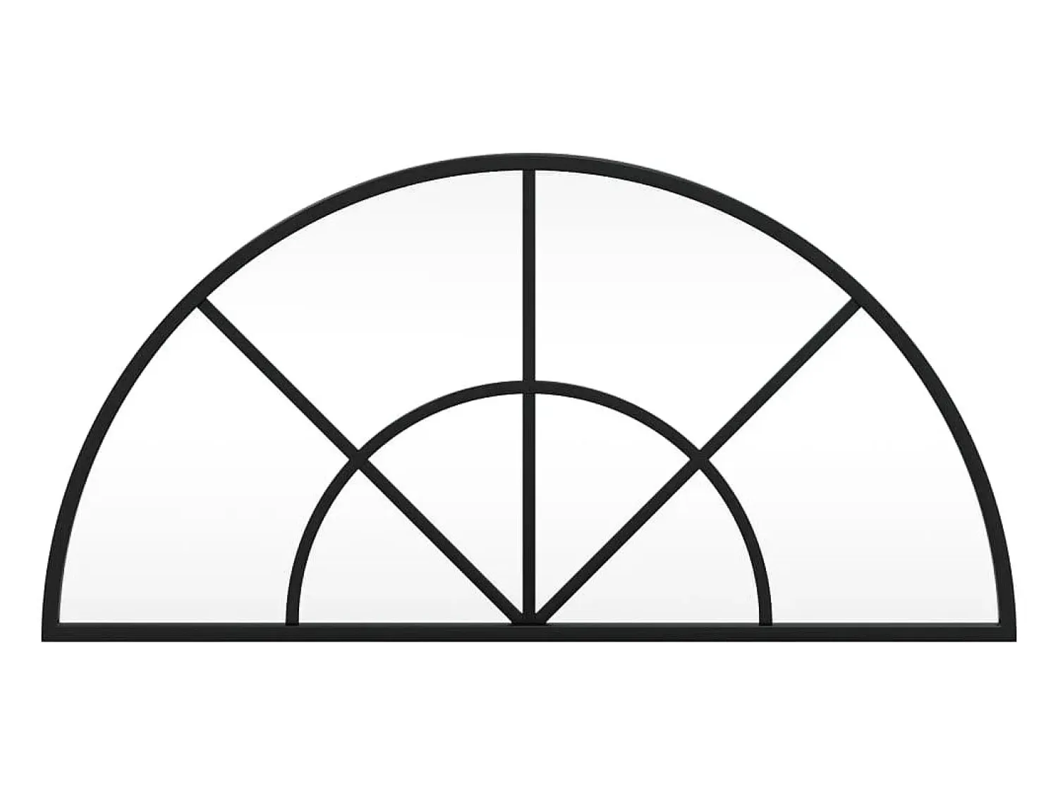 Best Espejo de pared 60x30 cm arco de hierro Negro