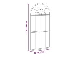 Outlet Espejo de pared 30x60 cm arco de hierro Negro