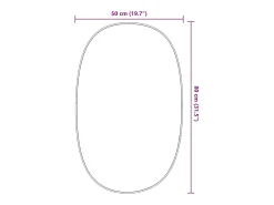Sale Espejo de pared 80x50 cm Negro