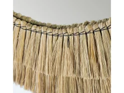 Espejo de pared NURIA de algas marinas naturales – Ø 76 cm