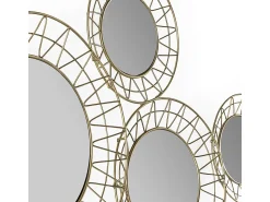 Discount Les Tendances Espejo de pared original de metal CIRKO - L 121 x H 45 cm Dorado