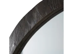 Les Tendances Espejo De Pared|Espejo^Espejo de pared ovalado de madera oscura Blac L 81 cm Marru00f3n