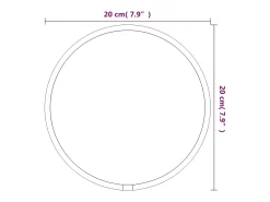 Online Espejo de pared Ø 20 cm Redondo Plateado