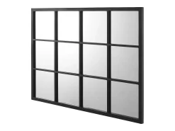 Helloshop26 Espejo^Espejo de pared rectangular 90 x 60 cm mate 03_0007900 Negro