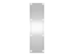 Best Espejo de pared rectangular con luces LED vidrio 30x100 cm ES866563 Plateado