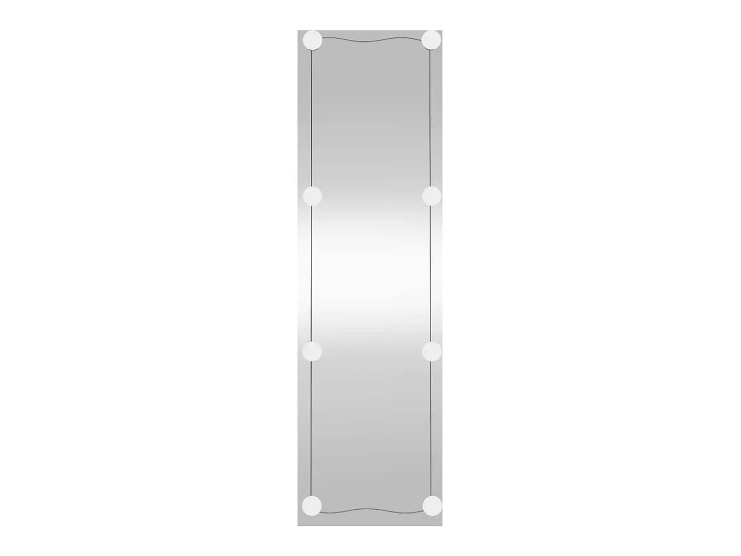 Best Espejo de pared rectangular con luces LED vidrio 30x100 cm ES866563 Plateado