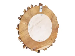 Online Espejo de pared redondo de teca de 40 cm Marru00f3n