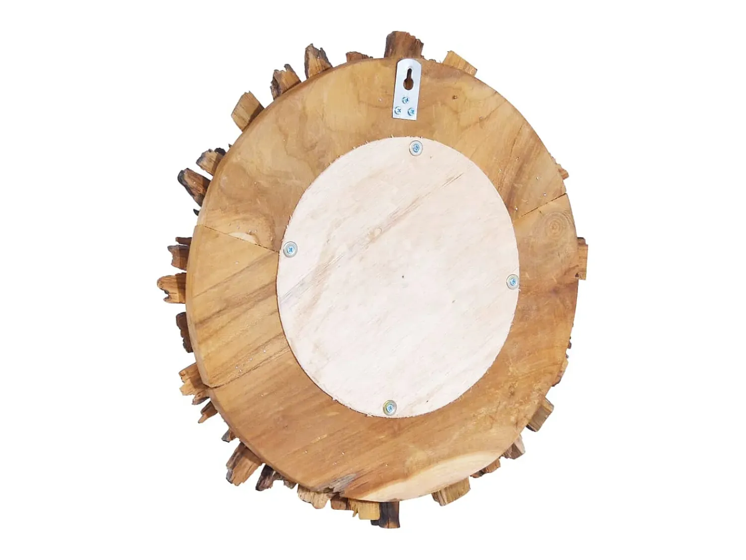 Online Espejo de pared redondo de teca de 40 cm Marru00f3n