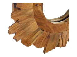Online Espejo de pared redondo de teca de 40 cm Marru00f3n