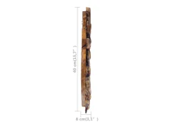 Online Espejo de pared redondo de teca de 40 cm Marru00f3n