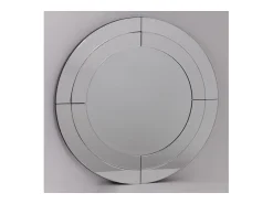 Espejo de pared redondo de cristal transparente Octy
