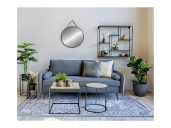 Les Tendances Espejo De Pared|Espejo^Espejo de pared redondo TRAPANI de metal – Ø 60 cm Negro