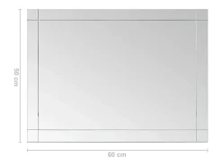 Outlet Espejo de pared 60x50 cm Cristal Plateado