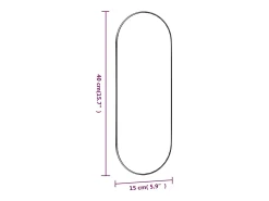 Sale Espejo de pared 15x40 cm Cristal ovalado Plateado
