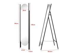 Online Helloshop26 Espejo de pie 150 x 41 x 60 cm 03_0007972 Negro