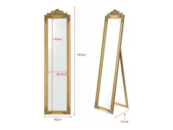 Espejo de pie inclinable 160 x 40 cm dorado 03_0007962