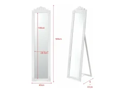 Sale Helloshop26 Espejo de pie inclinable 160 x 40 cm mate 03_0007961 Blanco