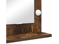 Online Espejo de tocador con espejo Roble ahumado 100 x 55 x 18 cm Marru00f3n