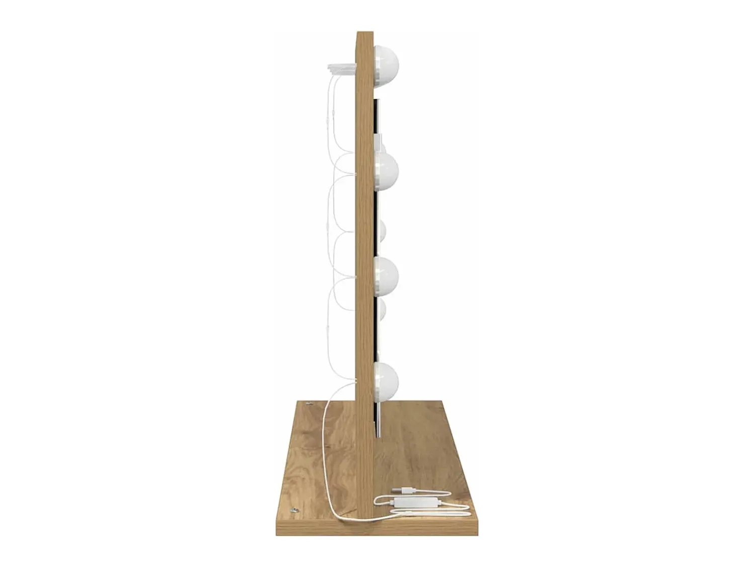 Best Espejo de tocador con espejo Roble artesanal 60 x 45 x 18 cm Marru00f3n