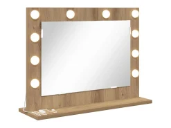 Best Espejo de tocador con espejo Roble artesanal 60 x 45 x 18 cm Marru00f3n