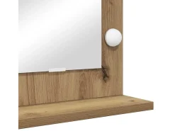 Best Espejo de tocador con espejo Roble artesanal 60 x 45 x 18 cm Marru00f3n
