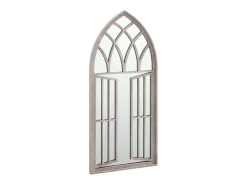 vidaxl Espejo Decorativo de Hierro Arena 100x45 cm Estilo Vintage Beige