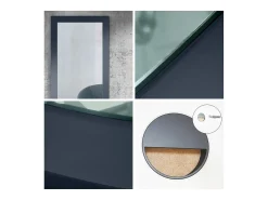 Best Espejo Enigma 89, espejo de pared con marco de estilo moderno, Azul real (89 x 45 cm) Azul oscuro