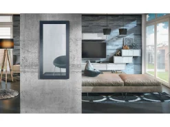 Best Espejo Enigma 89, espejo de pared con marco de estilo moderno, Azul real (89 x 45 cm) Azul oscuro
